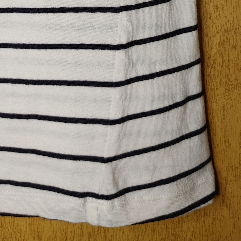 Forever 21 Black And White Striped Shirt With A Peter Pan Collar M - Picture 4 of 7